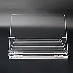 Majestic Giftware Acrylic Book Stand (BS10), Collapsible & Adjustable Book Holder, Spacious Surface for Books, Magazines, Perfect for Reading, Cooking (3''L x 14.25''W x 11.75''H Folded, 18" Extended)