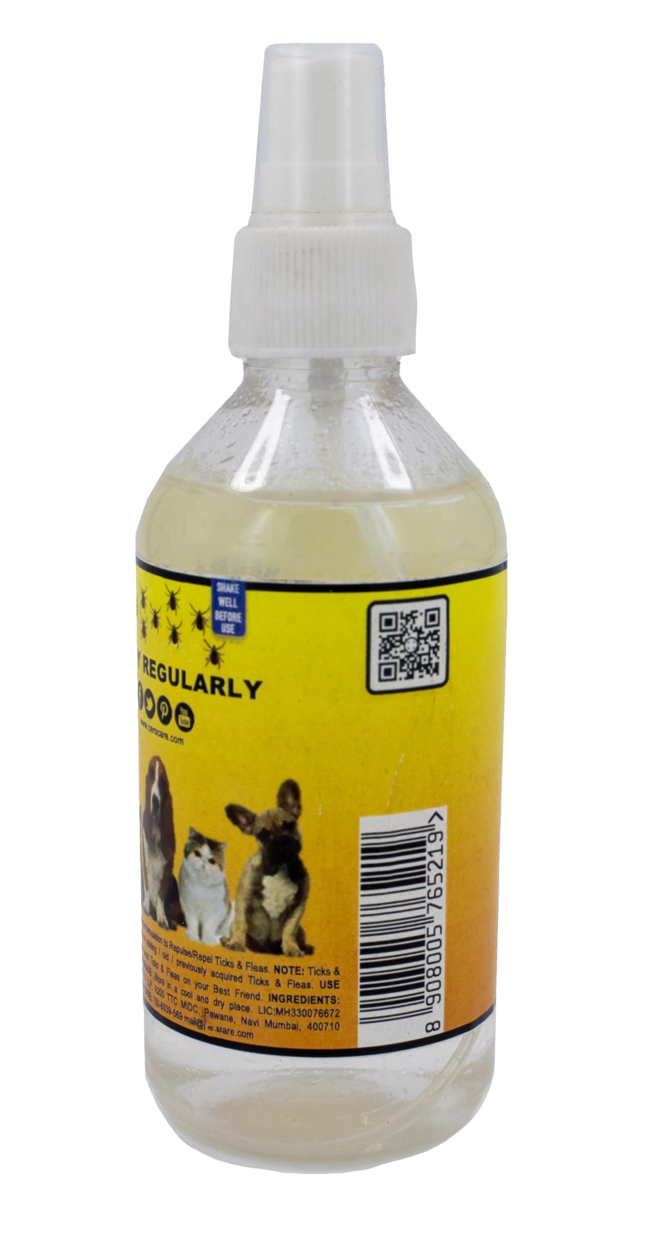CERO® 100% Natural Spray to Ward Off Ticks, Fleas & Mites for Pets (Dog/Cat/Others) (200ml) 1