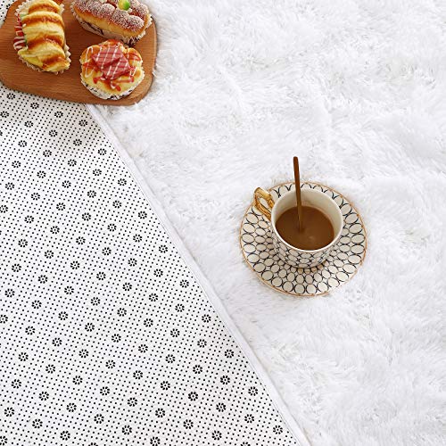 Beglad Soft Fluffy Area Rug Modern Shaggy Bedroom Rugs For Kids Room Extra Comfy Nursery Rug Floor Carpets Boys Girls Fuzzy Shag Fur Home Decor Rug, 4 Ft X 5.3 Ft, White #TOP2