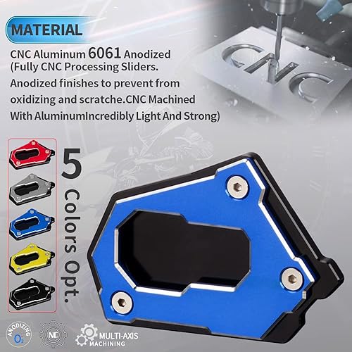 Miniatura 3 de Modeer Motocicleta CNC Kickstand lateral soporte ampliar almohadilla de extensión para R1200GS LC Adventure 2013-2024 R1250GS Adventure Rallye HP