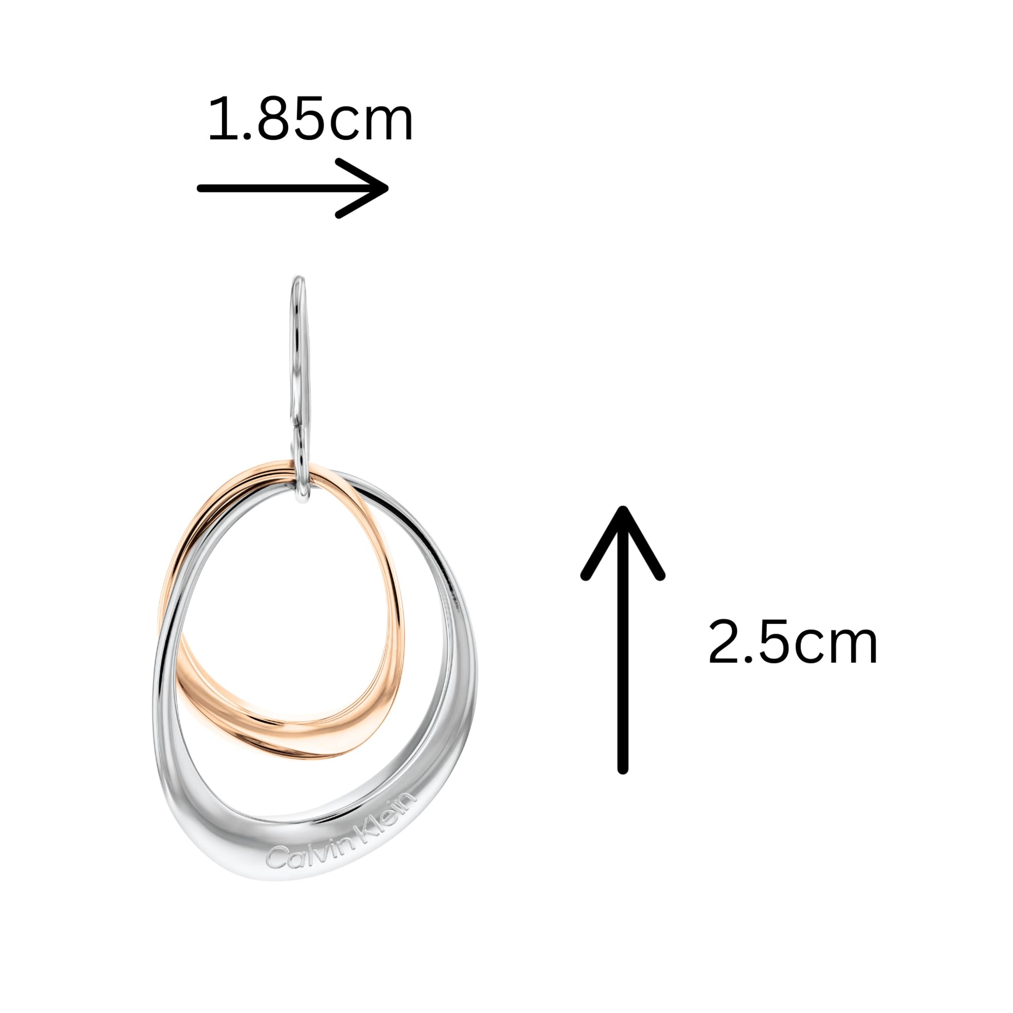 Calvin Klein Pendants d'oreilles pour Femme Collection WARPED RINGS