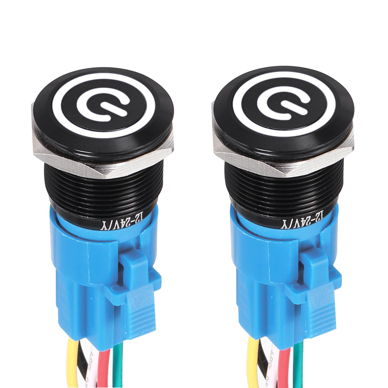 DMiotech 2 Pcs 22mm / 7/8" Push Button Switch
