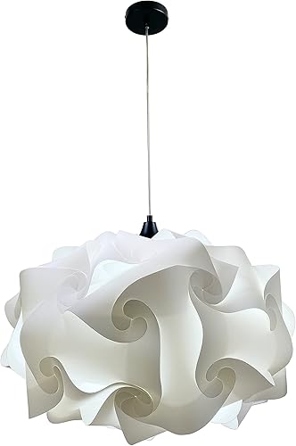 Cloud - Colgante ovalado con forma de globo blanco de 1 luz, dorado, mediano