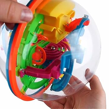 Large 3D Labyrinth Cube Puzzle, 3D Magic Cube Maze Ball Puzzle, Spatial
