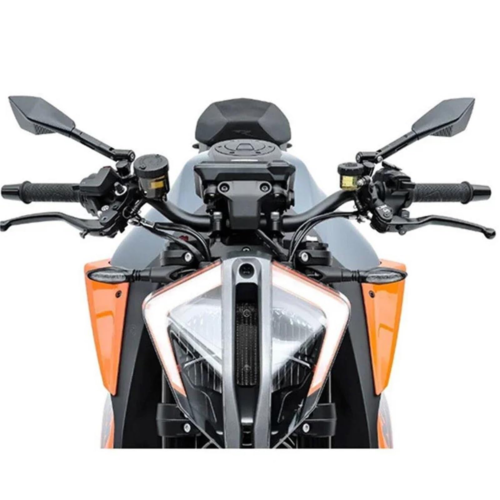 Rétroviseur de Moto, Gamme de Cyclisme, rétroviseur réglable pour Guidon Gauche et Droit Rétroviseurs latéraux d'extrémité(Noir)