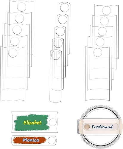 Miniatura 1 de 15 placas de identificación con nombre para Stanley, vaso de 40 onzas, placa de identificación en blanco personalizada, placa de identificación