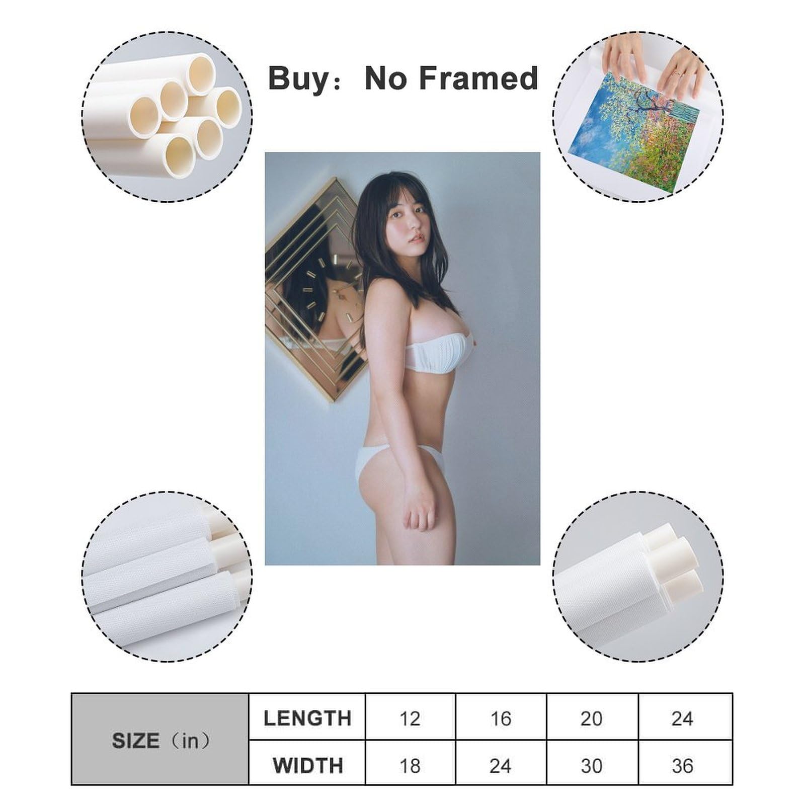 Amazon.co.jp: 原菜乃華写真集ポスター34 キャンバスアートポスター