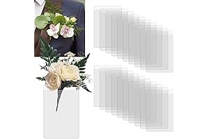 20Pcs Clear Boutonniere Holder, Pocket Boutonniere Plastic Sleeve for Wedding and Special Events