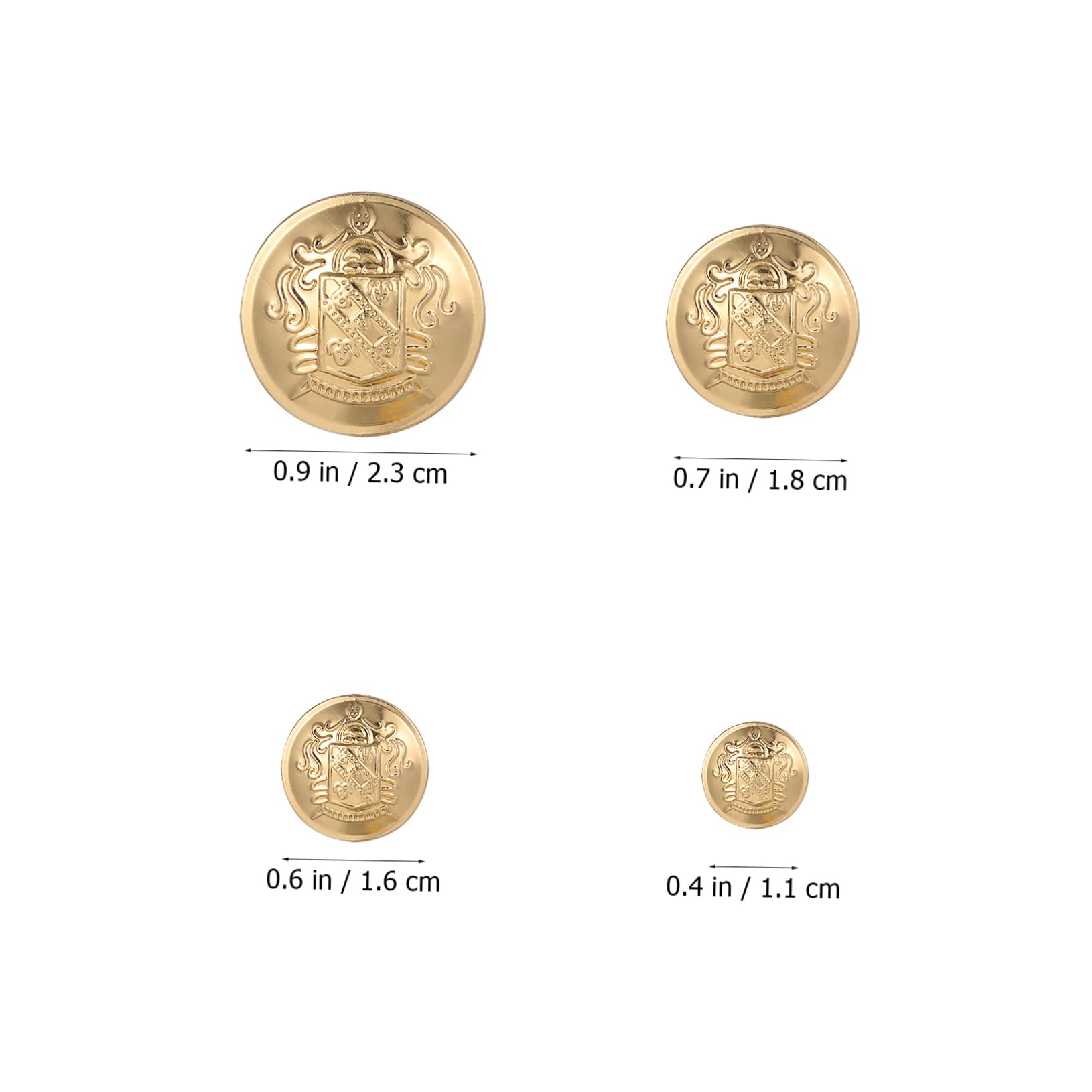 STOBOK 400stücke Vintage Messing Knöpfe Für Kleidung Anzüge Hüte Bastelprojekte Strapazierfähig Und Dekorativ Runde Form Metallbuttons