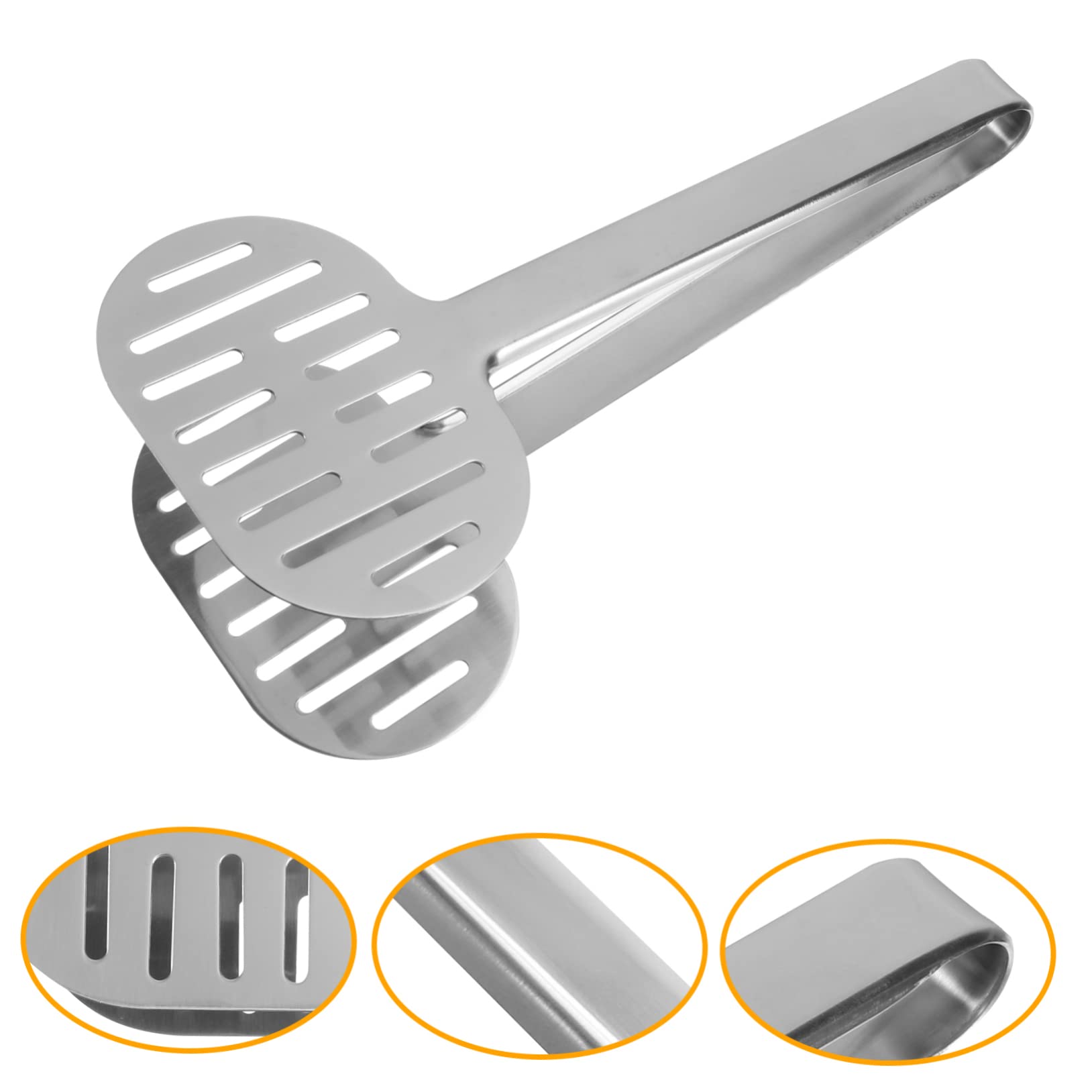 MAGICLULU 2 Piezas aperitivo barbacoa al aire libre pinza espátula pinzas para pasta pinzas de cocina para servir pinza para alimentos de acero inoxidable exterior clip de pan clip de comida