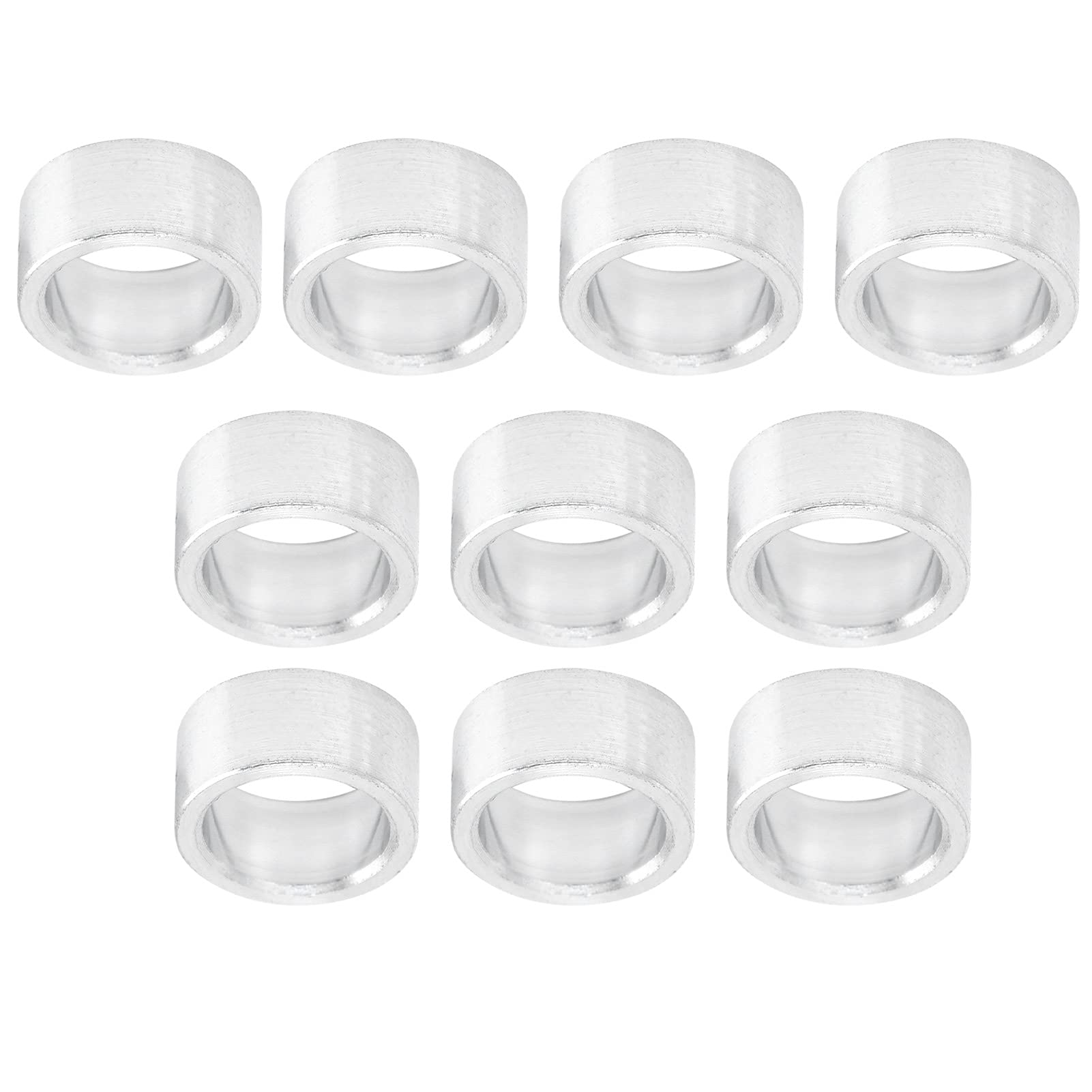 Respicefinem 10pcs Set Aluminum Alloy Spacer Round Gasket Interval Structure Support Fittings with 8mm Outer Diameter Ideal for Connecting Loose Workpiece Parts and Creating Space (4mm Long)