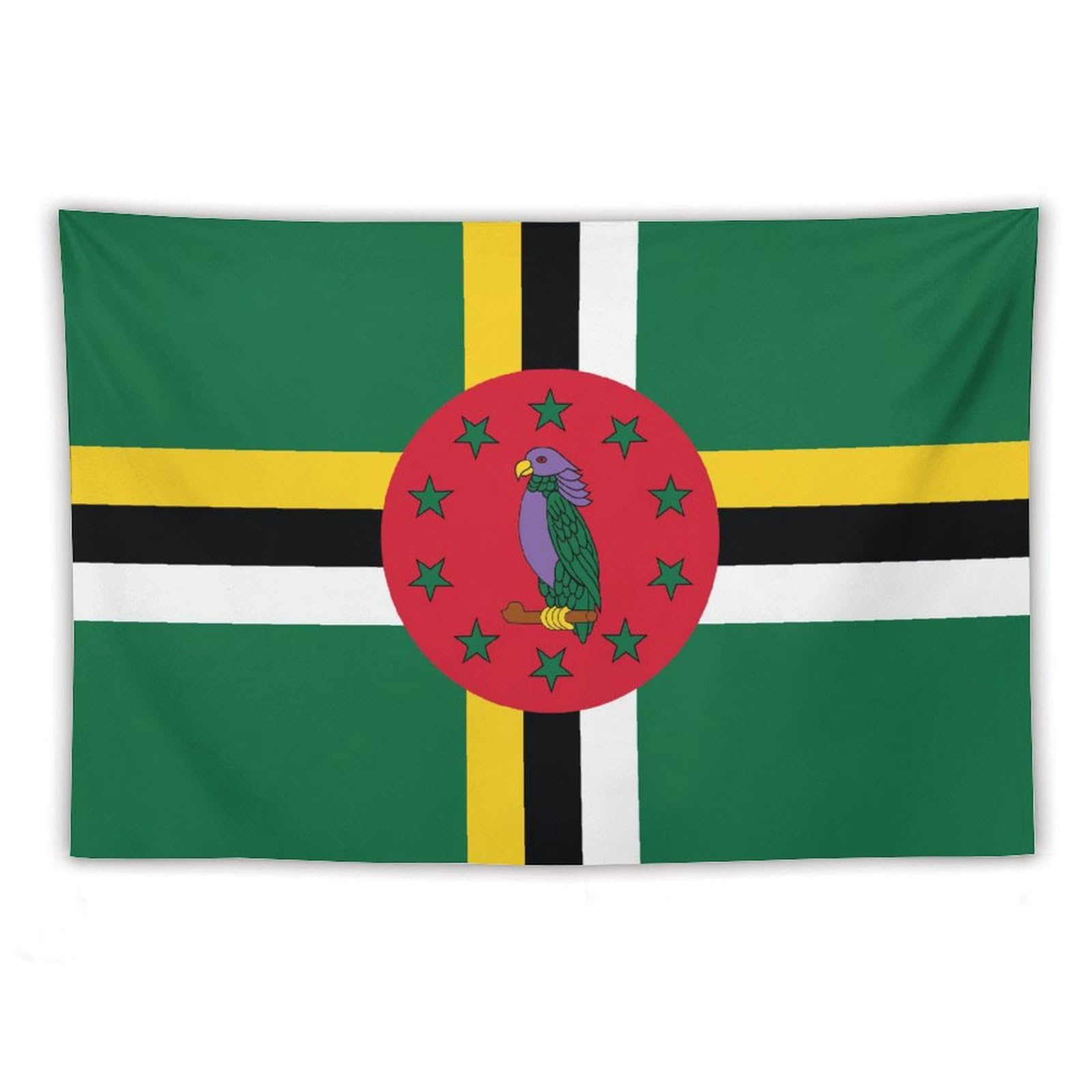 XingFox Dominica Flag Tapestry Wall Hanging National Flag Tapestry for Room Bedroom Dorm Aesthetic Decorations, 40"x60"