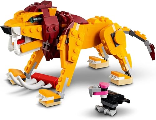 Miniatura 5 de LEGO Creator 31112 Wild Lion 31112 Kit de construcción de juguetes 3 en 1 con juguetes de animales para niños, nuevo 2021 (224 piezas)