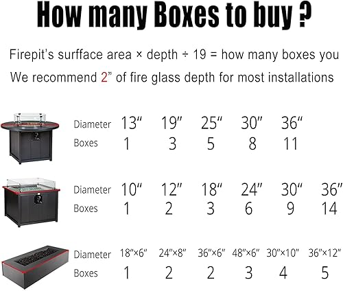 Miniatura 7 de Hisencn Cuentas de vidrio de fuego para hoguera de 12 pulgada, rocas de vidrio de fuego azul mezclado para chimenea de gas propano o natural, vidrio