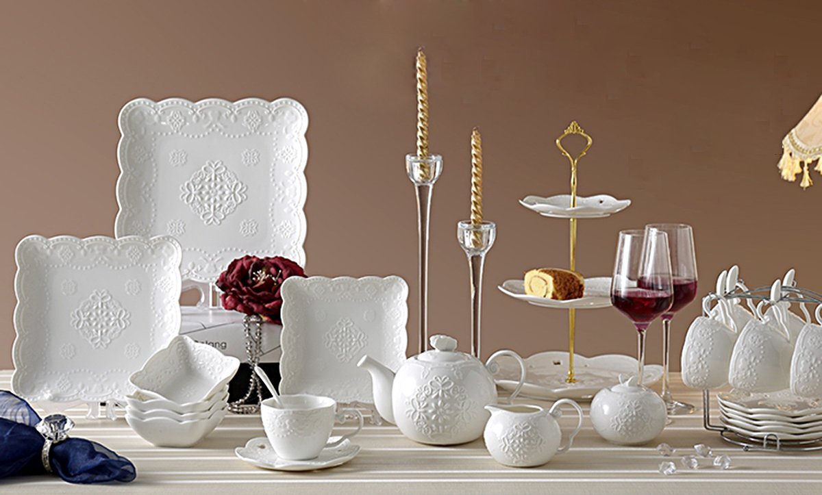 jusalpha de 3 niveles soporte para tartas de postre de porcelana
