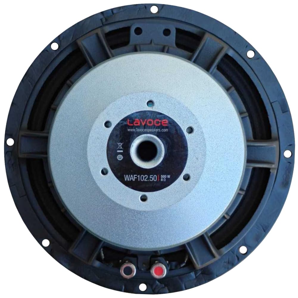 KIT Set pour LA Voce Italiana WAF102.50, 1 woofer de 25 cm 250 mm 10", 250 Watts RMS, 500 Watts Max, 8 ohms, idéal pour la Maison, Les fêtes et Les discothèques, 1 Piece