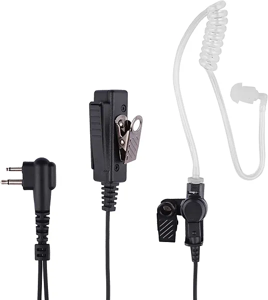 Motorola CP200 CP200D Earpiece, Compatible with Motorola BPR40 CP100D CP185 RDM2070D Two Way Radio Headset Walkie Walkie Surveillance Kit Police Headphones