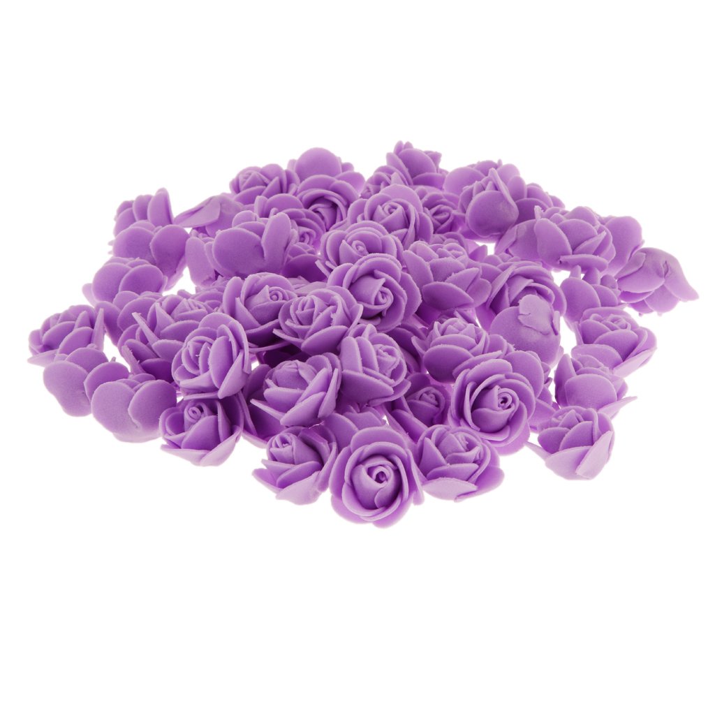 Ashu Supply Pack of 100PCS PE Plastic Rose Head Artificial Flower Home