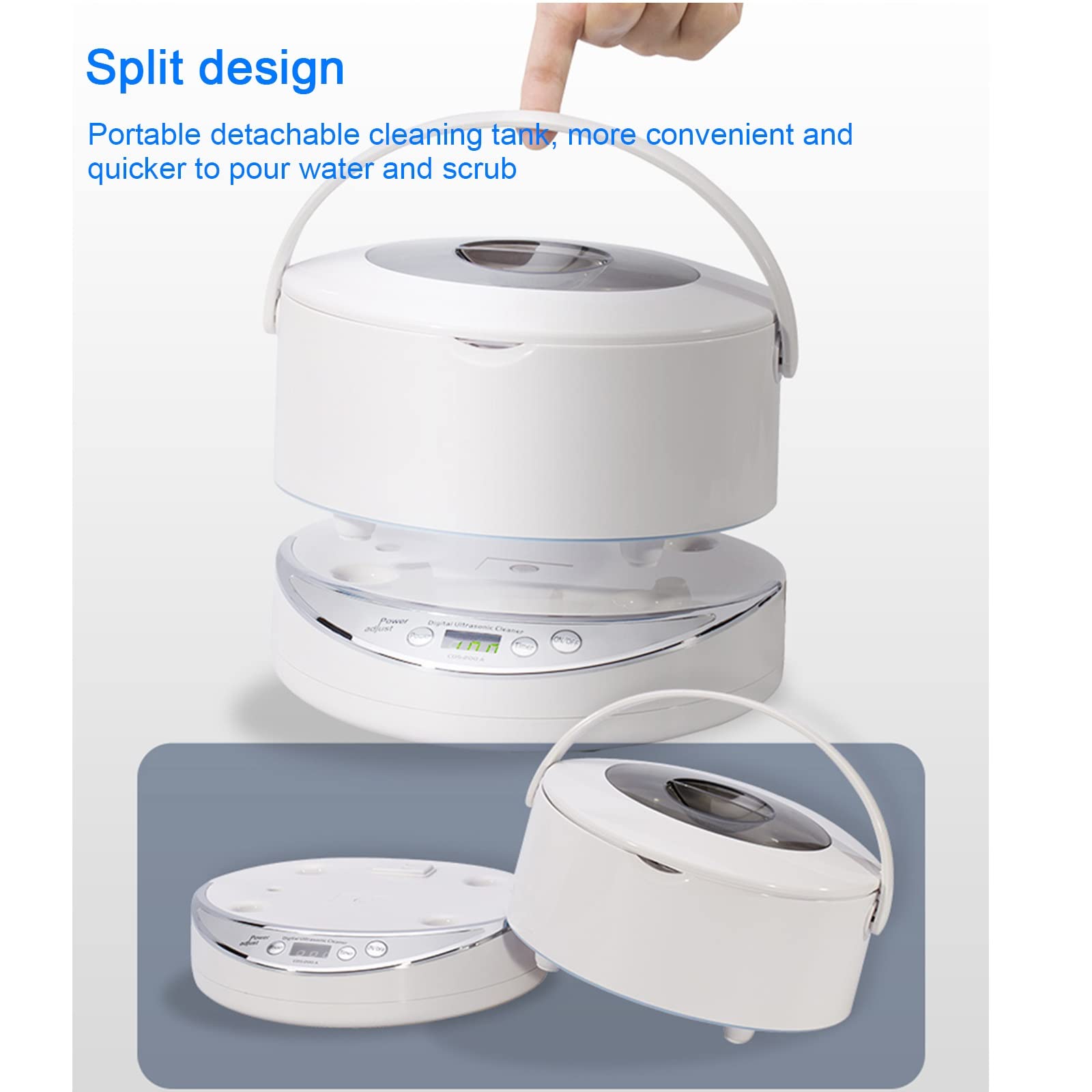 Silver Cleaner QINUKA Ultrasonic Jewelry Cleaner, 640ML Portable