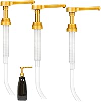 Vista 1 de Tanlade Dispensador de jarabe de café, dispensador de salsa para botellas de jarabe, 64 onzas, color dorado