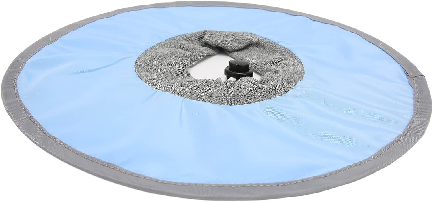 Dioche Adjustable Cat Recovery Collar Light Blue Pet Elizabeth Collar Post Surgery Protective AntiLicking Medium Size (M)