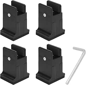 Amazon.co.jp: 4 Furniture Risers with Adjustable Screw Clamps, Rubber ...