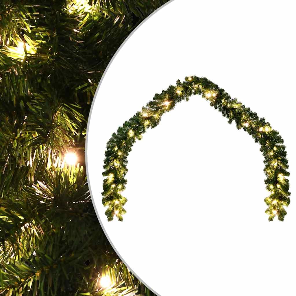 vidaXL Weihnachtsgirlande mit LED 20m Tannengirlande Türgirlande Girlande