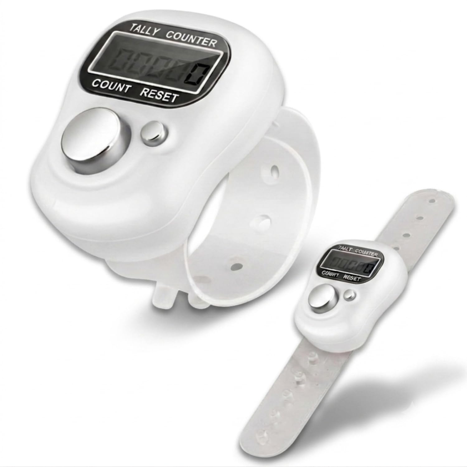 tally counter finger ring | tally counter | tally clicker counter | finger clicker ring electronic light digital counting machine | electronic chanting count machine for mantra jap, meditation, prayer & cricket umpire | digital counting device | mini hand finger ring lcd display counting machine for japa mala | adjustable strap | reset button ( pack of 1 )