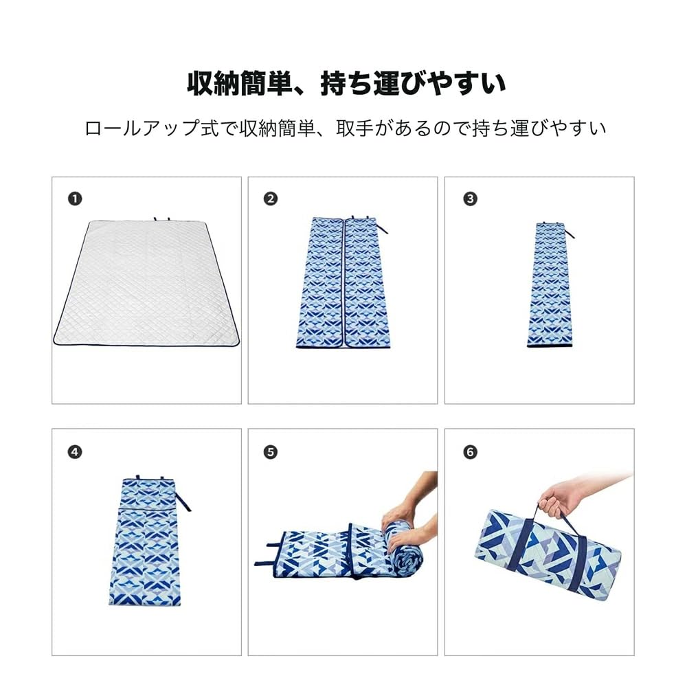 【色: ブルー】KingCamp レジャーシート 大判4サイズ 200x200c 色: ブルー】KingCamp レジャーシート 大判4サイズ 200x200cの