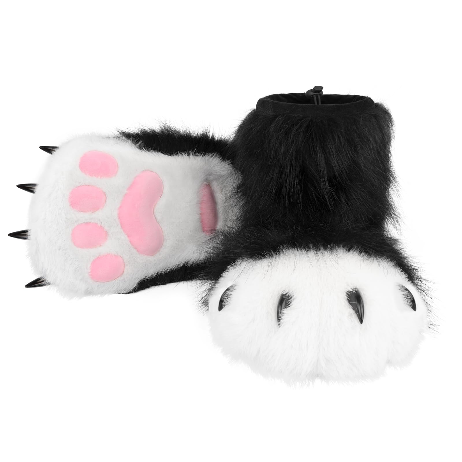 HAOAN Furry Animal Paw Slippers