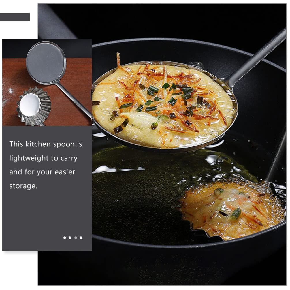 Cabilock Stainless Steel Fat Skimmer Spoon Fine Mesh Food Strainer Japanese Hot Pot Skimmer with Long Handle for Grease Gravy and Foam S