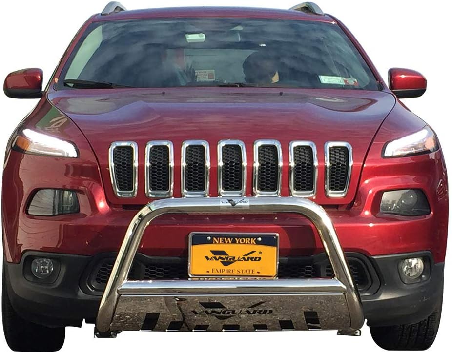 Vanguard Stainless Steel Classic Bull Bar | Compatible with 14-24 Jeep Cherokee