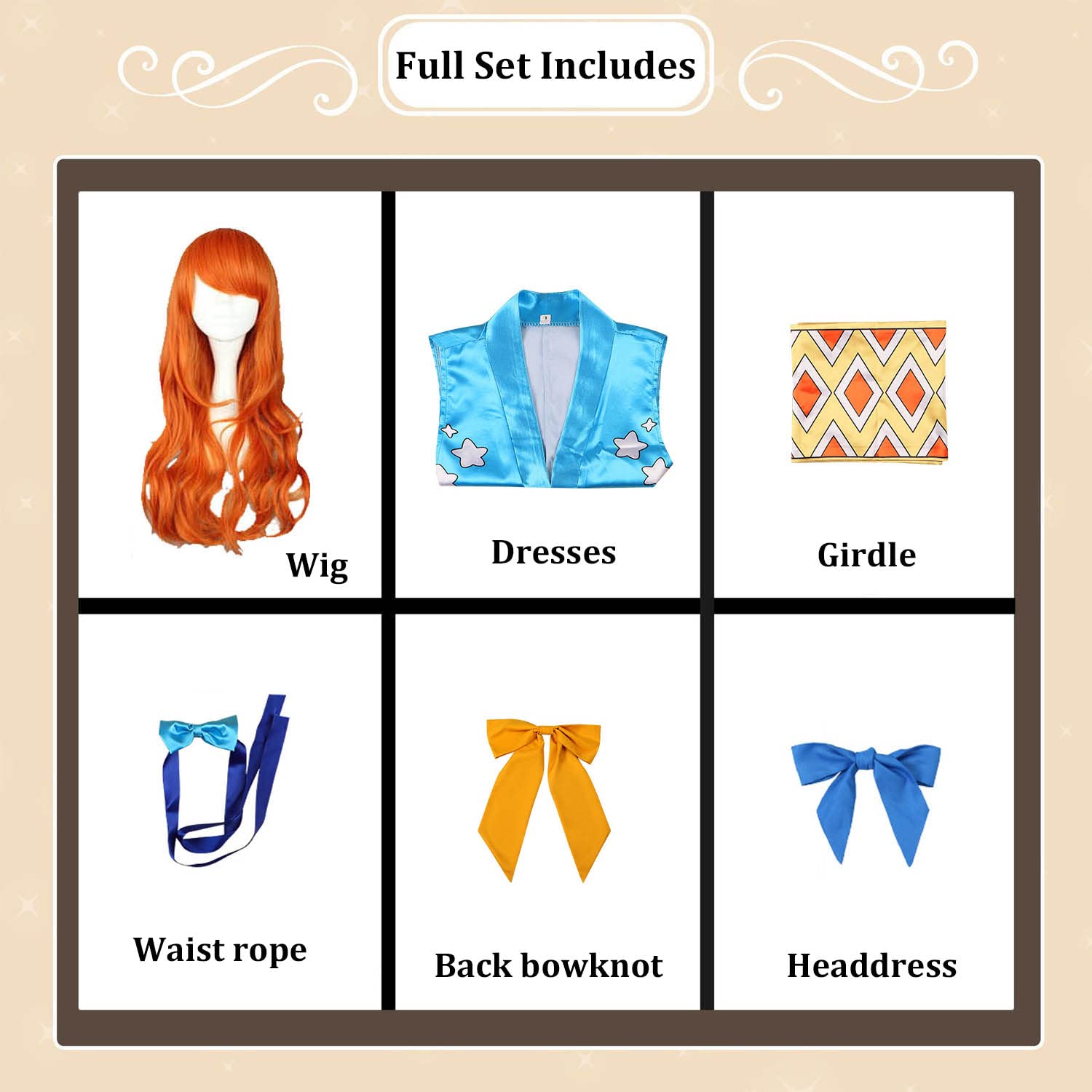 Anime One Piece Wano Country Nami Cosplay Costume Tenue Monkey D. Luffy Jeu de Rôle Uniforme Ensemble Complet Halloween Carnaval Fête Habiller avec Perruque pour Femmes