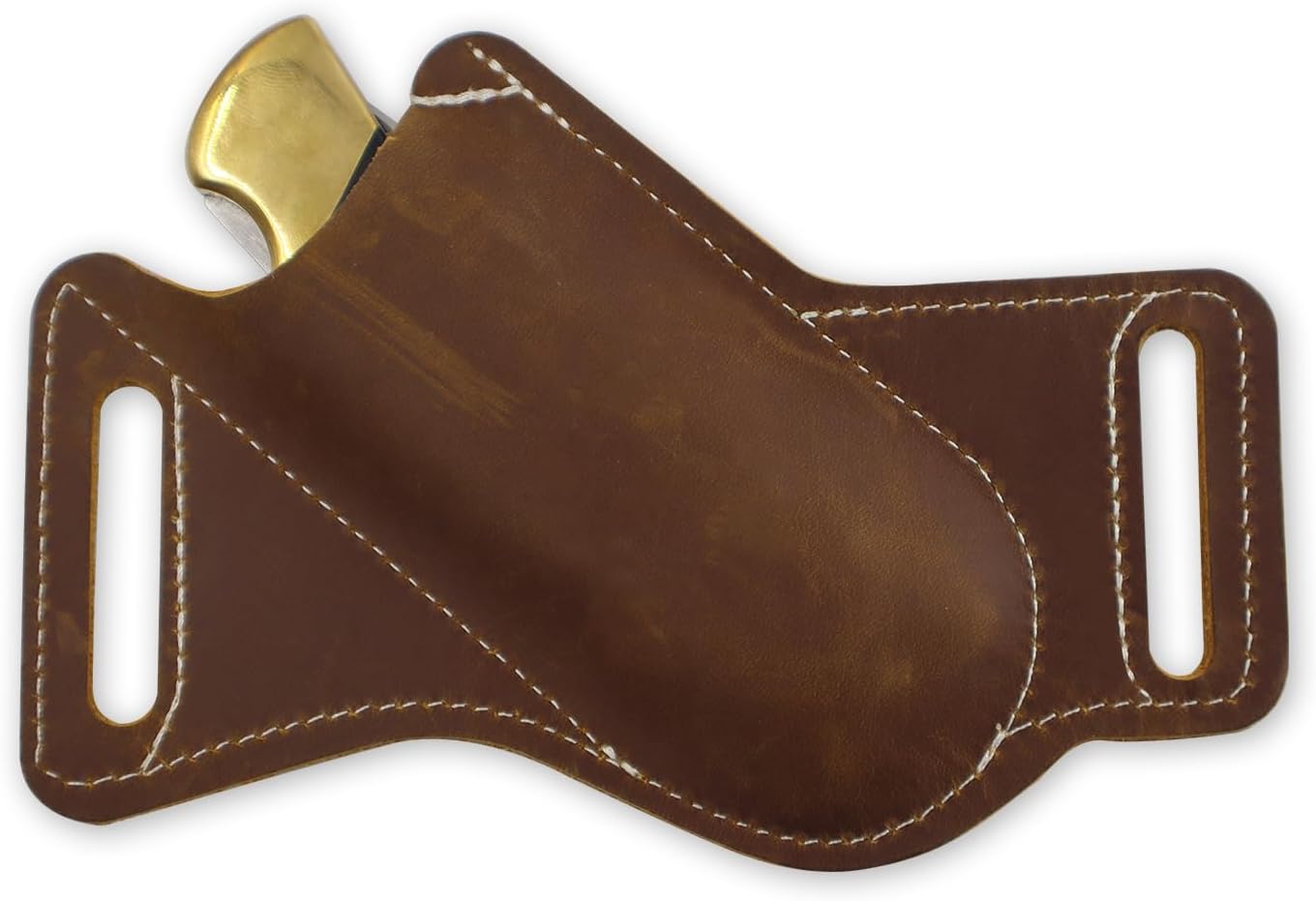 Pocket Knife Sheath for 5 inch, Knife Holder for Belt, Belt Knife Sheath, EDC Multitool Holster, Portable Folding Bulk Knives Pouch for Outdoor, Premium Handwork Gift for Men