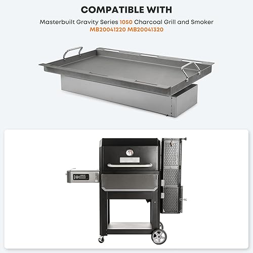 Miniatura 4 de Stanbroil Plancha plana con kit de colector, inserto de parrilla para Masterbuilt Gravity Series 1050 Digital Charcoal Grill and Smoker Combo