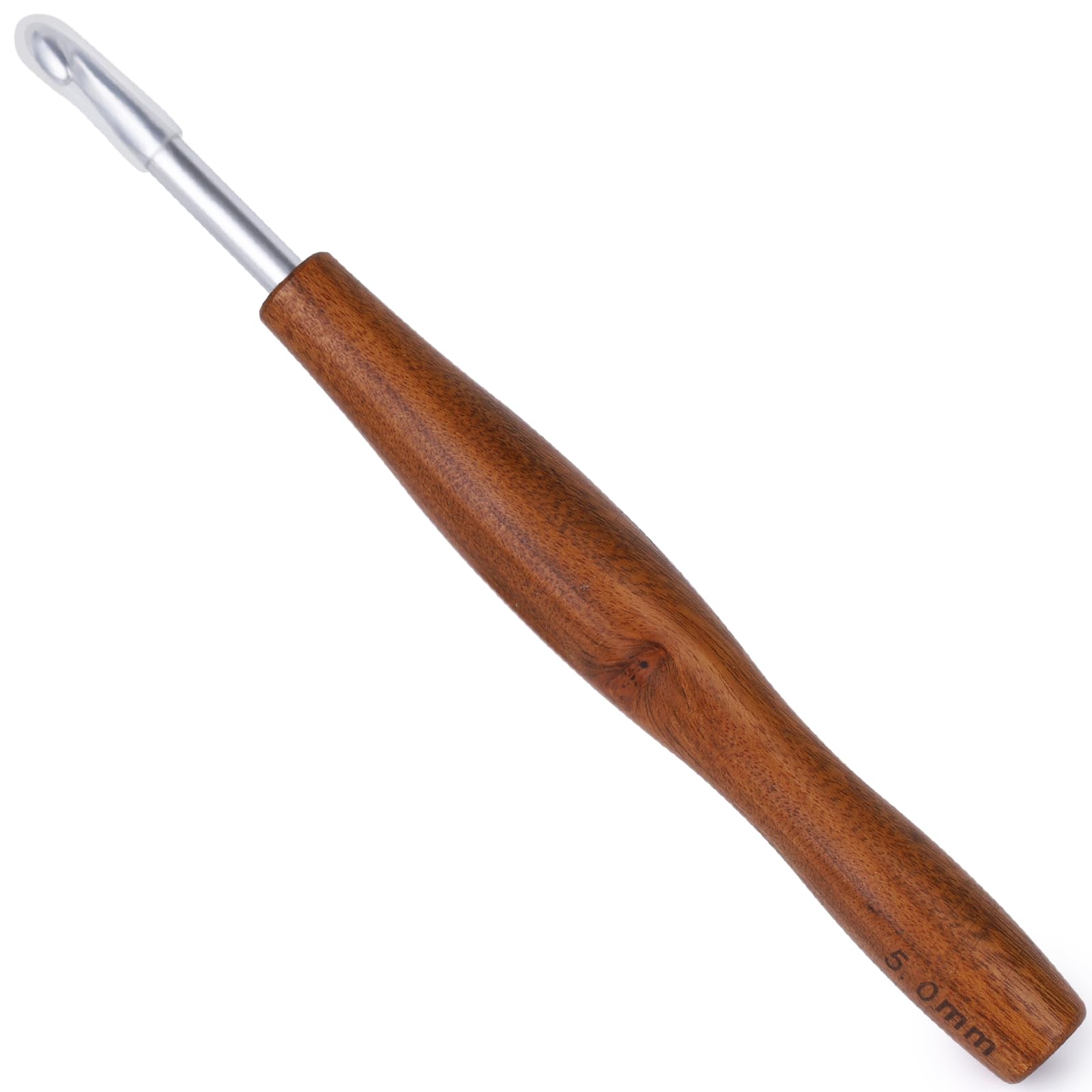 Coopay 5,0mm Häkelnadel mit Holzgriff, Ergonomische Häkelnadeln für Arthritische Hände, Handwarm Lang Häkelnadel - 5,0mm