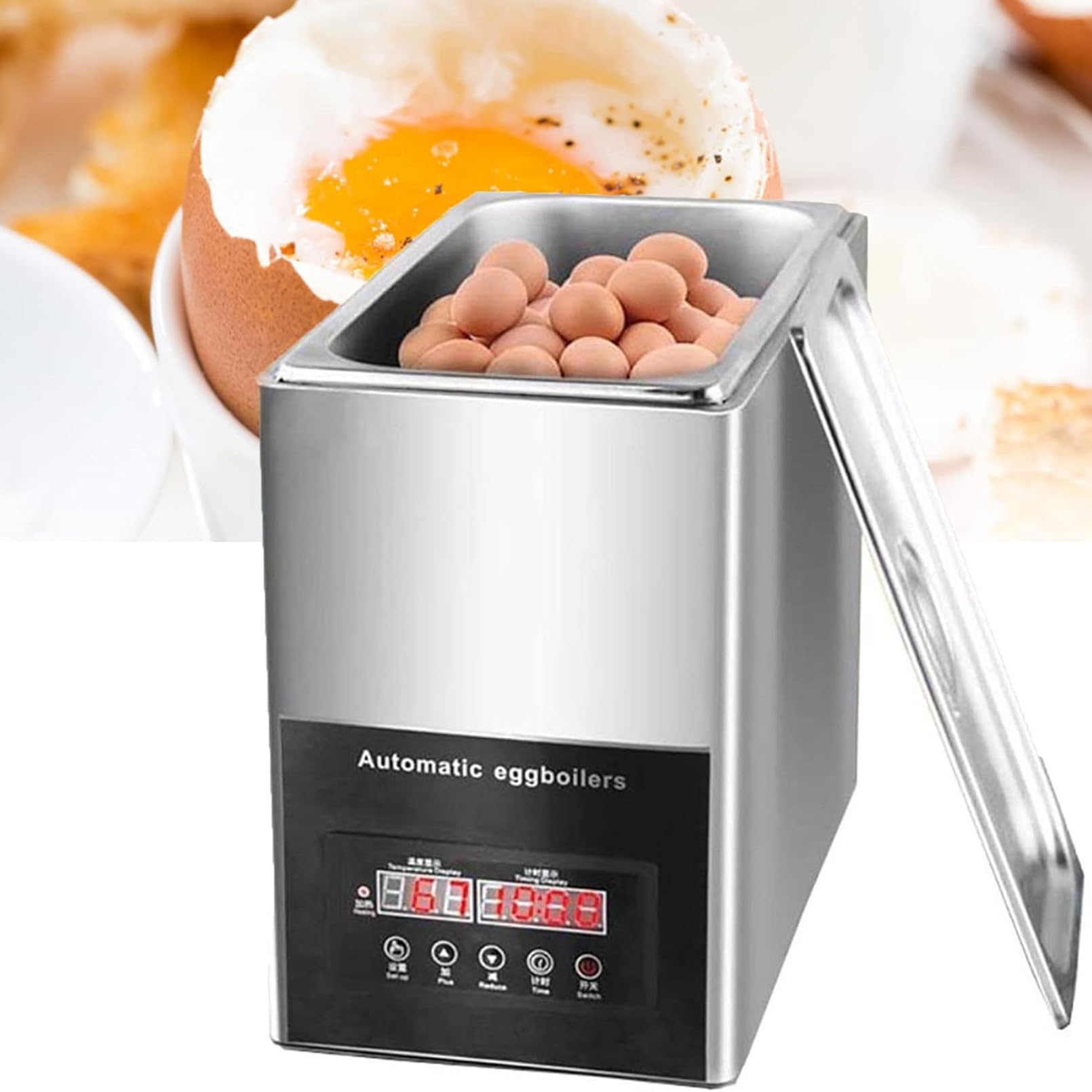 Hervidor de Huevos, máquina para hervir Huevos rápida y Multifuncional, hervidor de Huevos eléctrico de Gran Capacidad para Huevos Duros, hervidor de Huevos eléctrico de Cocina
