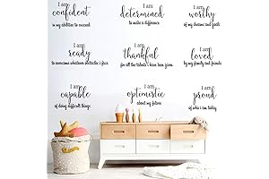 9 Pieces Inspirational Wall Decals: Elevate Your Space with Encouraging Words