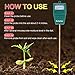 Gobetter 4 in 1 Soil Moisture Meter, Soil pH Meter, Test Kit for Plant Hygrometer/pH/Light/Temperature (Battery Included) (T1)