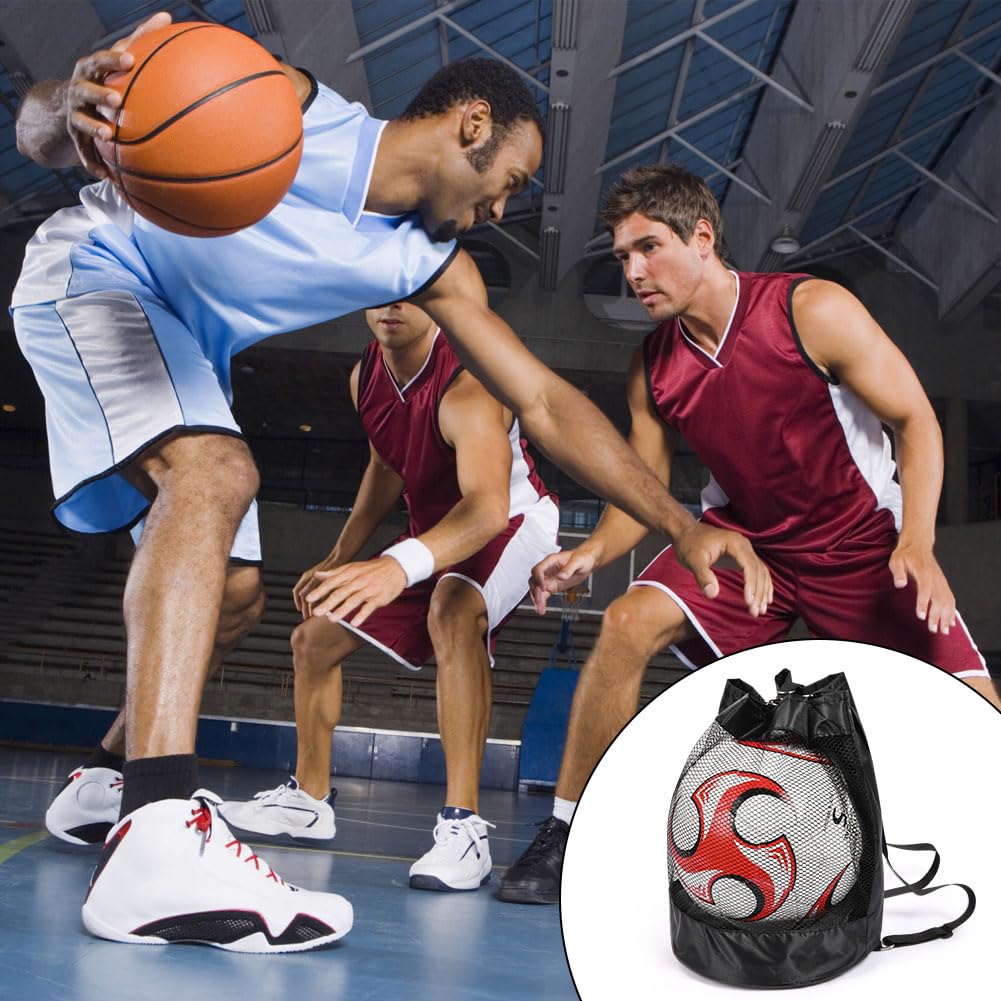 2PCS Bolsa de Malla Deportiva, Mochila de Malla Multiusos, Bolsa de Malla para Pelotas, para fútbol, Baloncesto, Tenis, Rugby, Voleibol