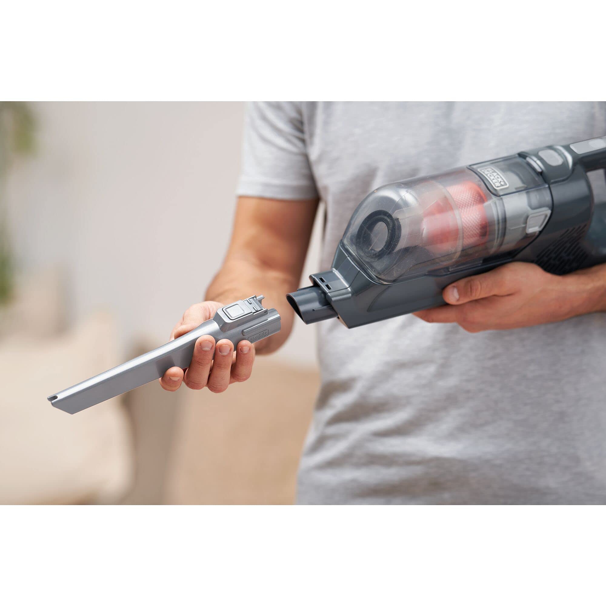 BLACK+DECKER, Bezprzewodowy odkurzacz pionowy 3 w 1 18 V/2 Ah, szaro-pomarańczowy, BHFEA520J-QW
