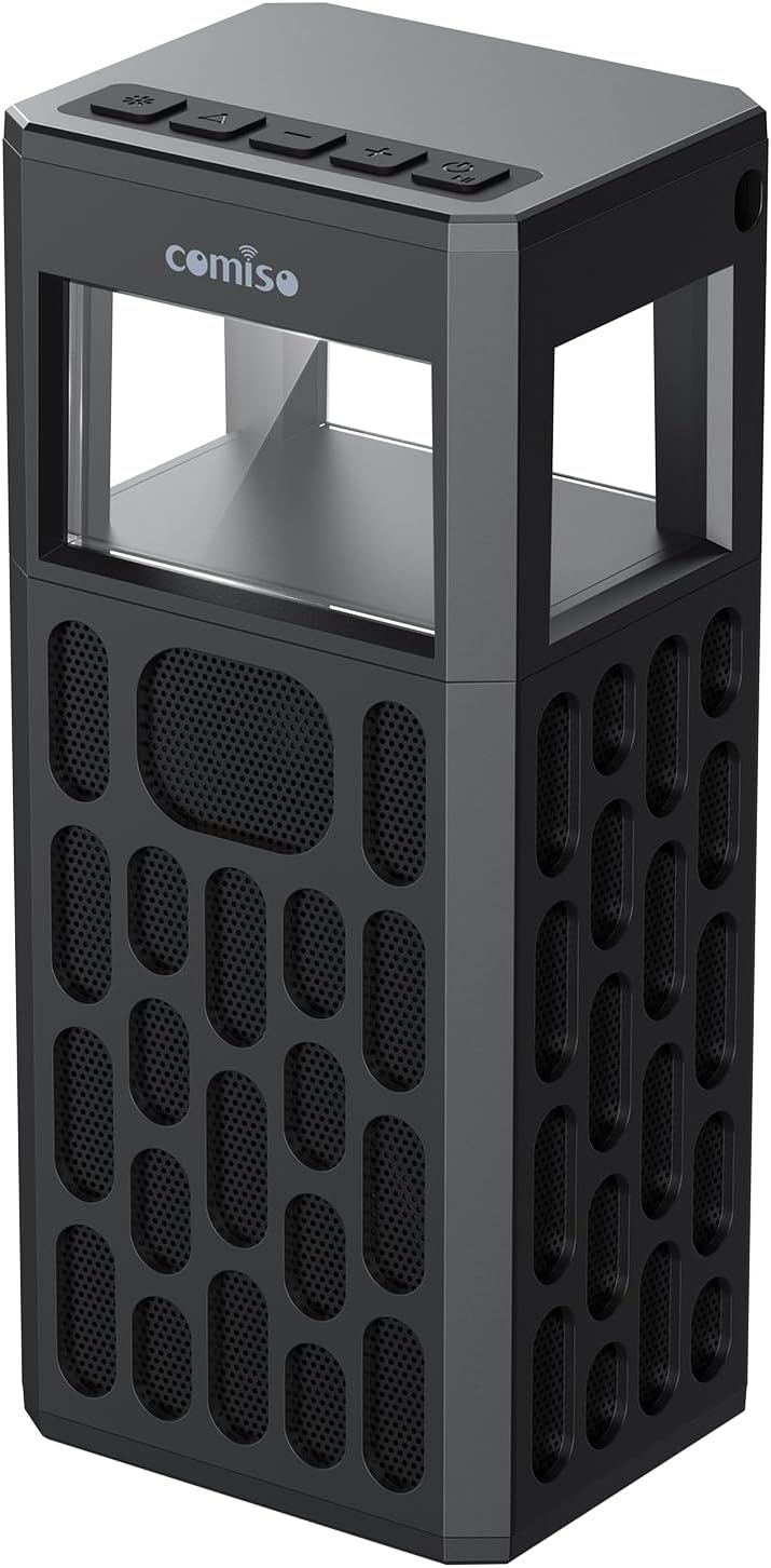 COMISO M16 30W Portable Bluetooth Speaker with IPX6 Waterproof, LED Lights, 12H Battery