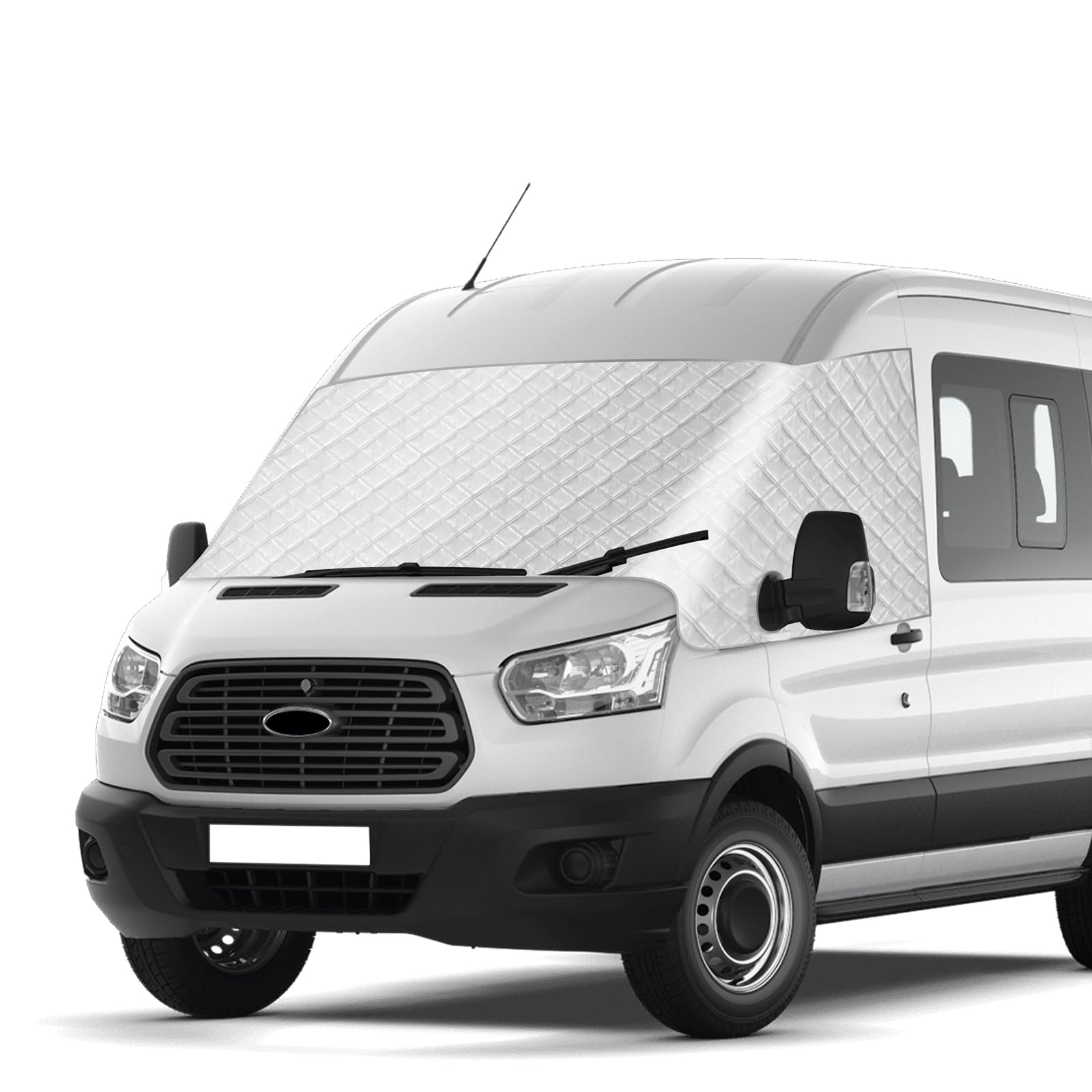 Auto Windschutzscheiben Abdeckung Ersatz für Ford Transit MK8/MK9 2014-2026, Frontscheiben Sonnenschutz, Blockiert UV Strahlen, Wetterfeste Frontscheibe Wrap Cover, Ihr Fahrzeug Kühler Halten