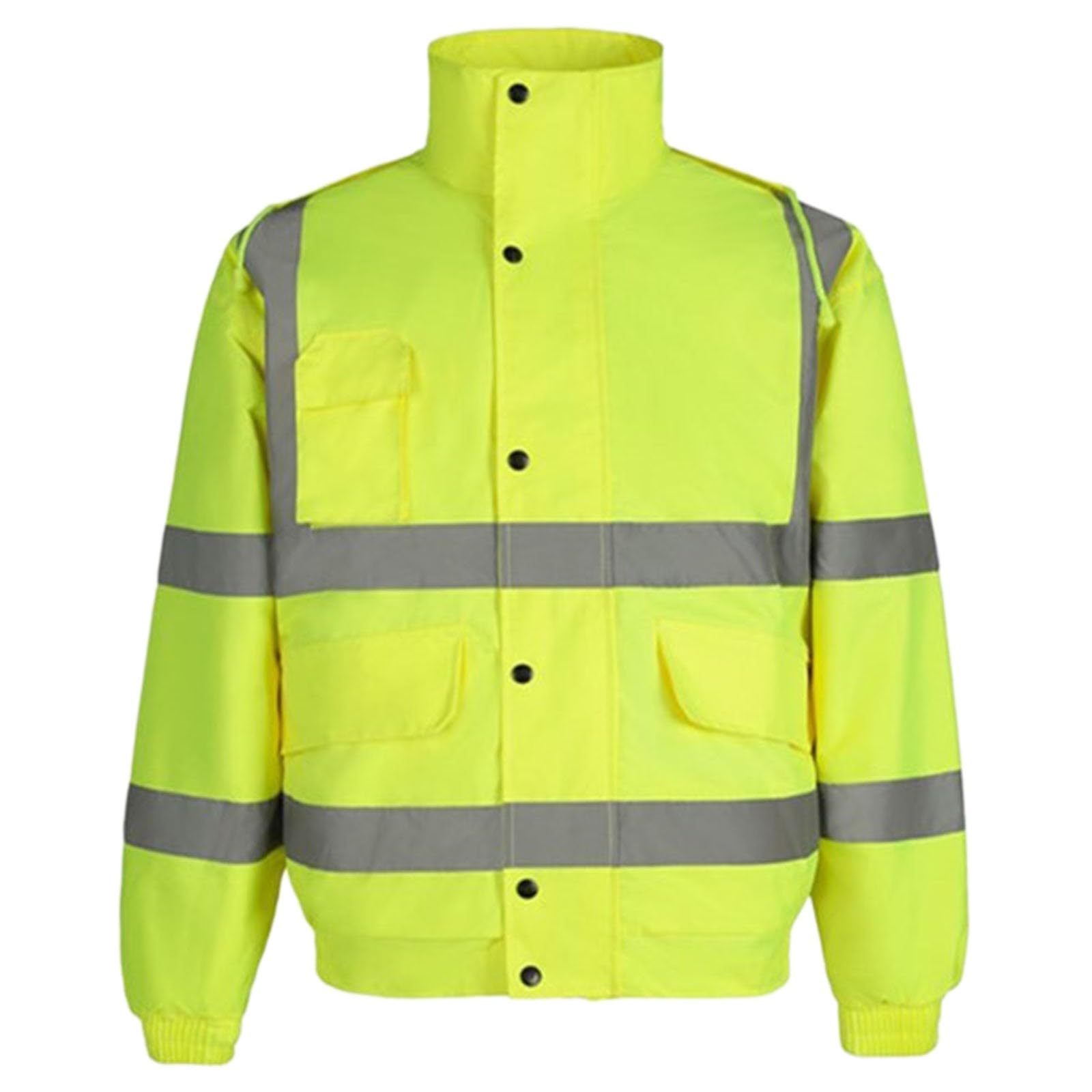 Generisch Winter Safetytex Warnschutz Arbeitsjacke Warnschutzjacke Outdoor Warnjacke Herren Reflektierende Jacke Wasserdicht Winddicht Fluoreszierend Traffic Jacke Softshelljacke