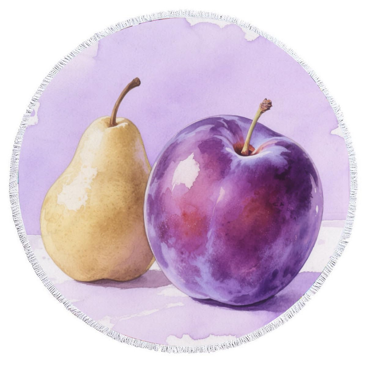 1/2PACK 145 cm Frutta Microfibra Asciutto Rotondo a Secco rapido, Asciugamano Privo di Sabbia e Assorbente per Spiaggia, Viaggi, Campeggio, Palestra