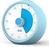 Conchstar Visual Timer for Kids - Silent Timer Analog 60-Minute Countdown for Classroom Learning, Teachers, Children with ADHD/Autism, Homeschooling (Blue)