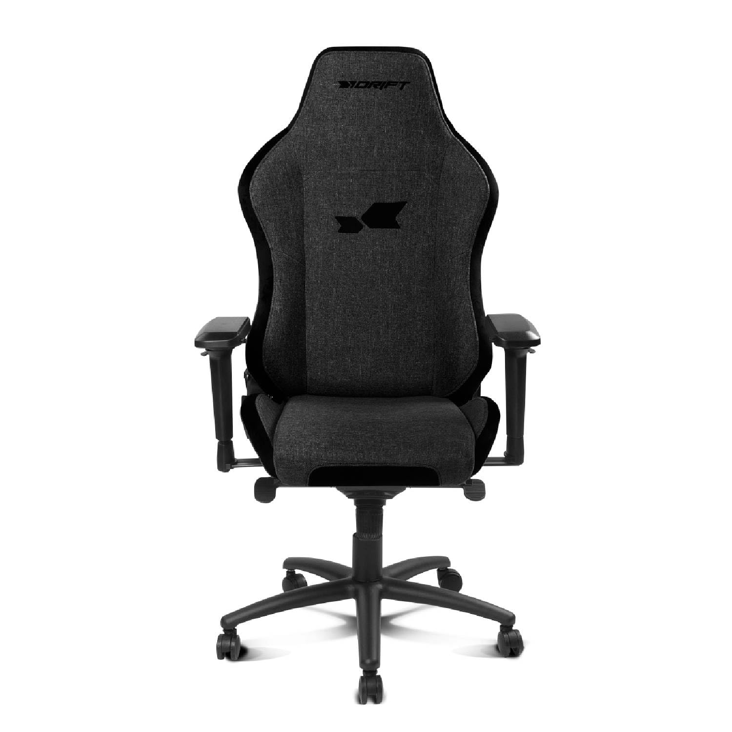 Drift Gaming DR275 - Silla Gaming Profesional, Material Tela con Acabado de Terciopelo, reposabrazos Ajustables 4D, pistón Clase 4, giratoria, Mecanismo Frog, Color Negro
