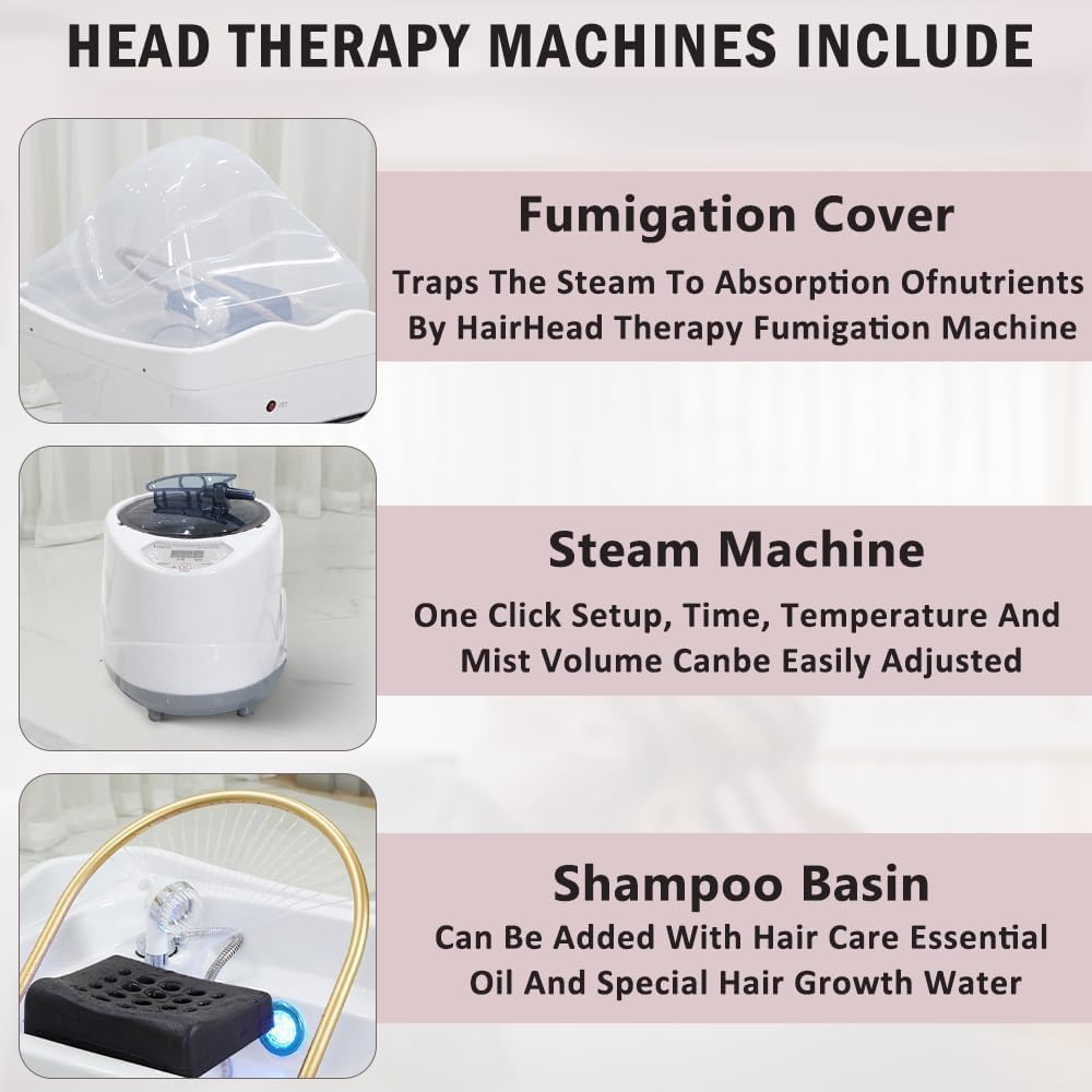 Kopf-Spa-Ausstattung, Massage-Shampoo-Bett, 60-Liter-Wassertank, Warmwasserbereiter + Wasserzirkulation, Begasung, Für Haarwaschstation, Salons, Spas