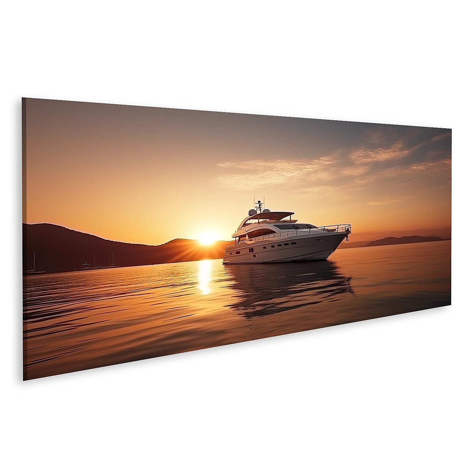 Tableau Toile 5 Panneaux Coucher De Soleil à Cheval Indien – 170x80 Cm – Décoration Murale Moderne – Impression HD