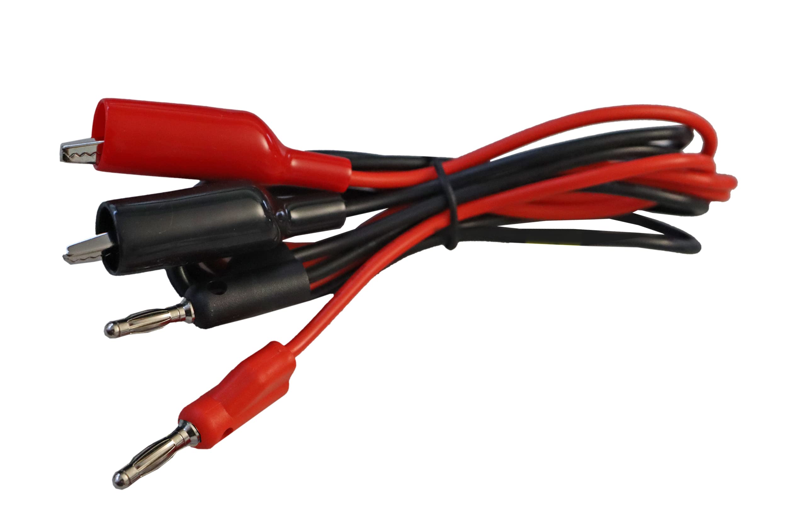 PeakTech 7035 zaciski krokodylkowe, przewody pomiarowe do multimetrów i urządzeń laboratoryjnych, przewody kontrolne 110 cm z wtyczkami bananowymi jako akcesoria do mierników, kabel pomiarowy 4 mm z